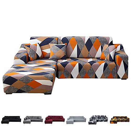 Ryoizen Fundas Para Sofá Chaise Longue Elásticas Modernas Fundas De Sofá Cheslong Estampada Antideslizante Lavables Funda Protectora Para Sofá En Forma De L Duradera