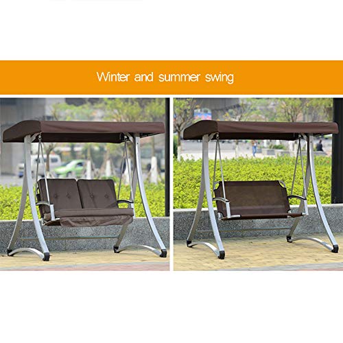 ZDYLMY Garden Patio Swing Chair 3seater 300 kg Load Sunscreen Garden