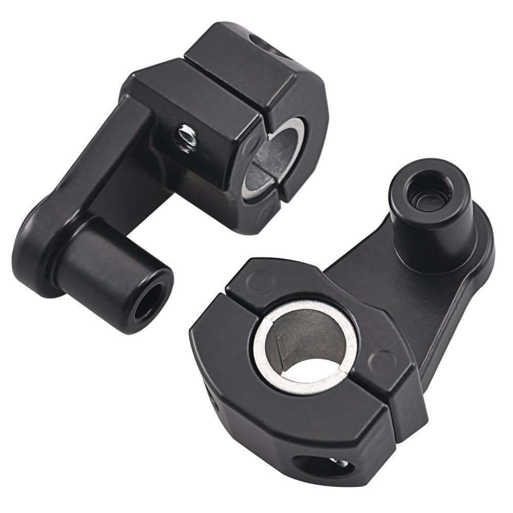 Rehausse guidon moto universel 22-28mm noir support rehausseur reglable