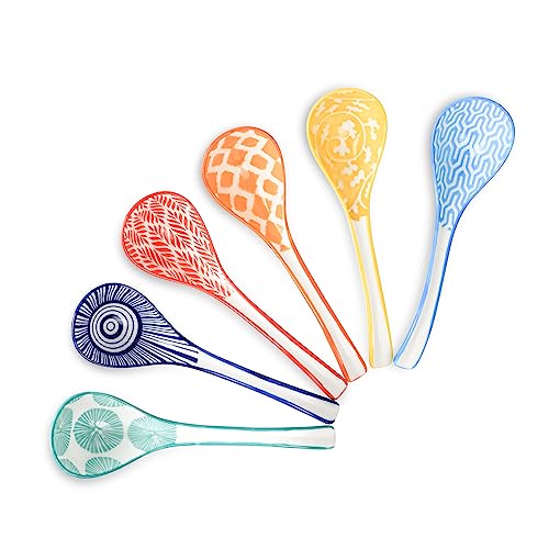 Selamica Assorted Colors Spoons Set of 6