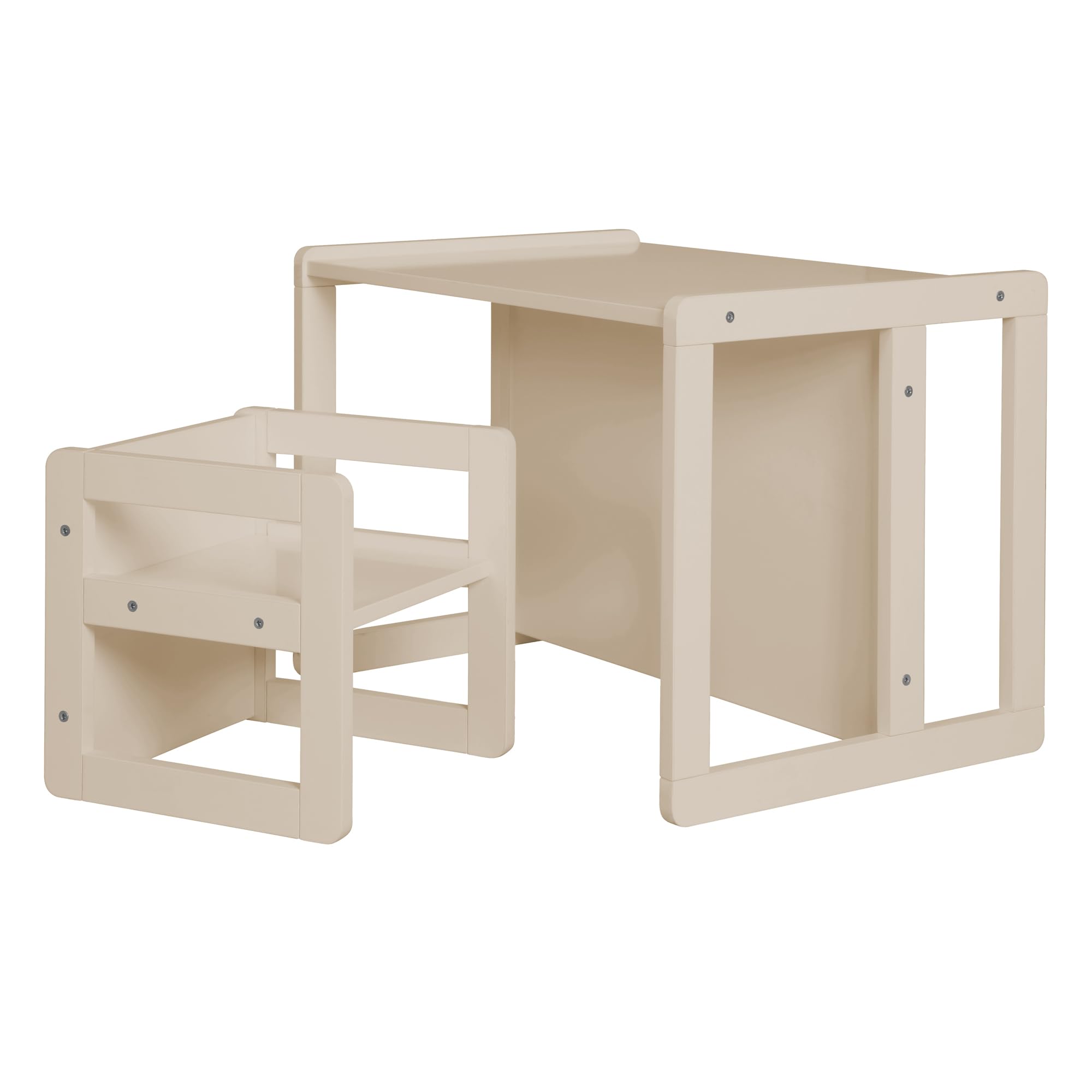 roba Sitzbank für Kinder im Landhausstil - Bank zum Wenden mit 2 Sitzhöhen - als Kindertisch verwendbar - Holz beige/Cashmere