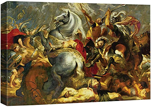 wall26 - Oil Painting of Victory and Death of The Consul Decius Mus at The Battle by Peter Paul Rubens - Baroque Style-Catholic - Canvas Art Home Art - 12x18 inches