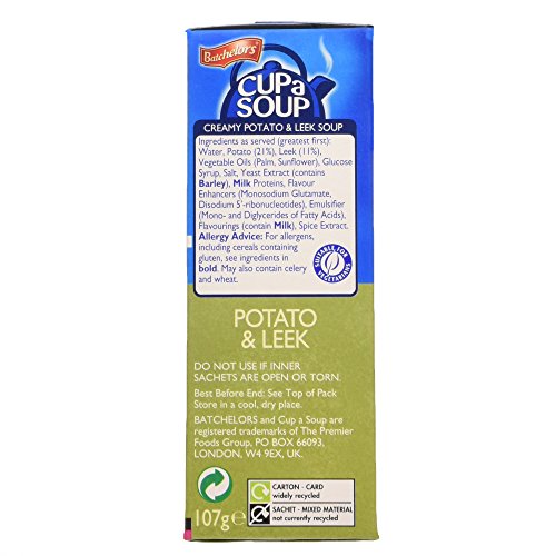 Image of Batchelors Cup A Soup Creamy Potato & Leek- 107gms | Instant Soup Recipe | Home Style | Ready in Minutes | No Additives or Preservatives | Serves 3-4 (Pack of 3)