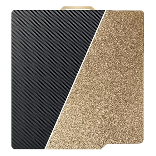 RETUXEP 3D Printer PET+PEI Build Plate 257x257mm for Bambu Lab x1 P1P 3D Printer, Smooth Carbon Fiber PET+Textured PEI S