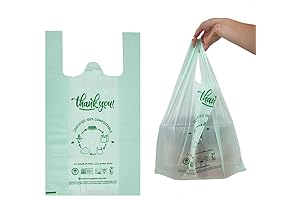 Eco-Friendly Compostable Plastic Bags with Handles