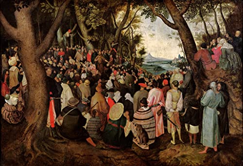 Affiche Bruegel Le Sermon du Baptiste pour habiller un grand mur vide de salon 60x90cm