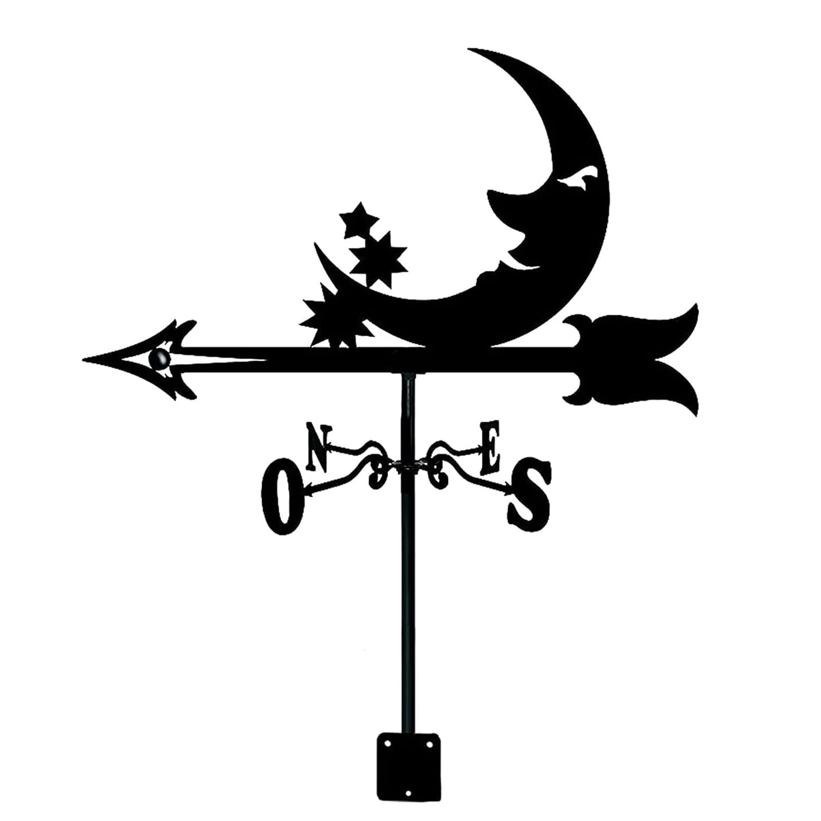 TAXXII Outdoor courtyard weather vane wrought iron Weathervane Wind Direction Indicator Stainless Steel Vane Weathercock with Ornament Corrosion Resistant Professionne