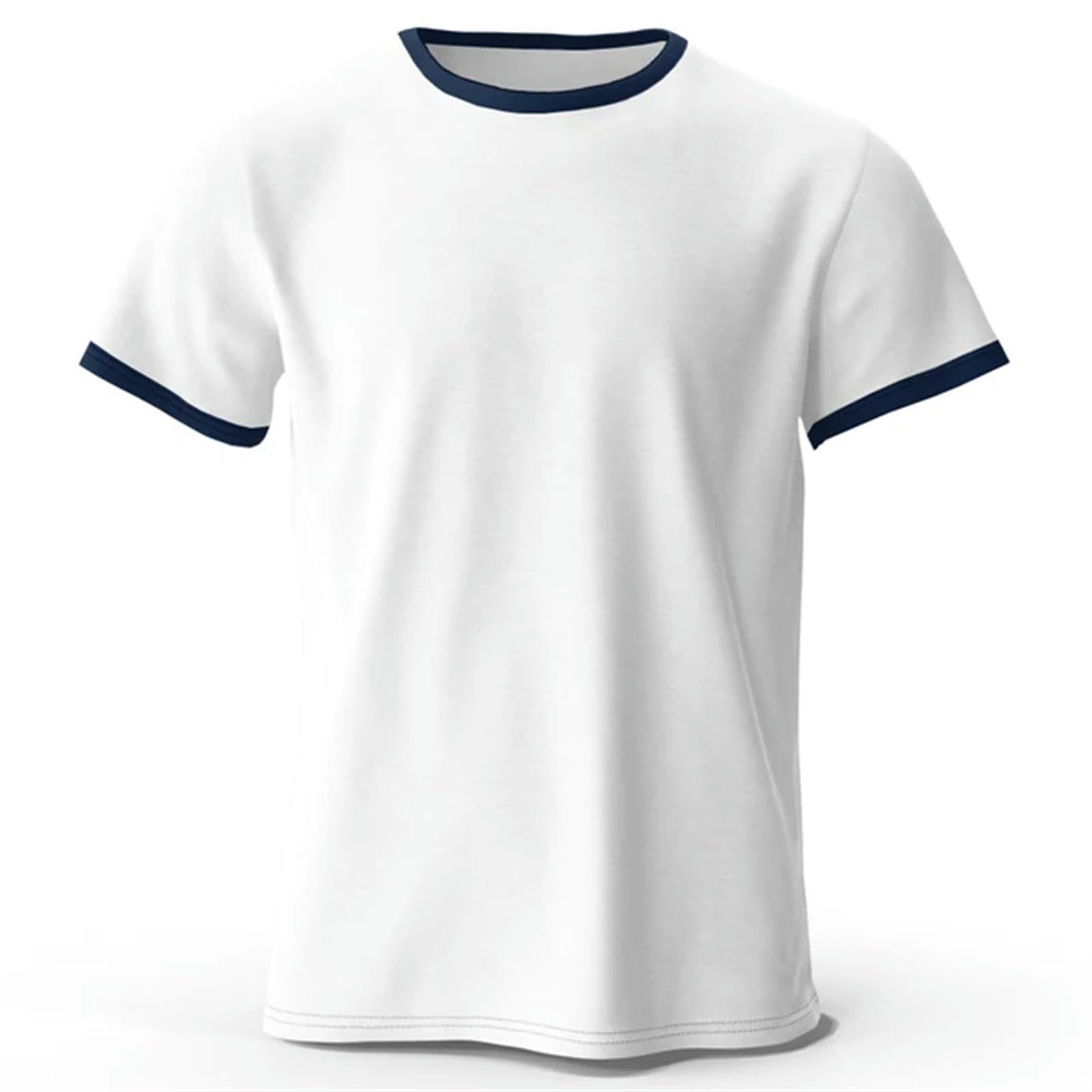 Maglietta Uomo T-Shirt di Cotone Maschile Classiche Tee Solide Vintage di Grandi Dimensioni per Uomini Donne Estive Top