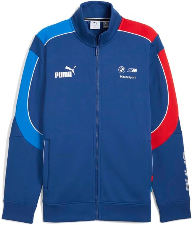 Mens Bmw M Motorsport T7 Zip-Up Motorsport Jacket Athletic Outerwear Casual - Blue