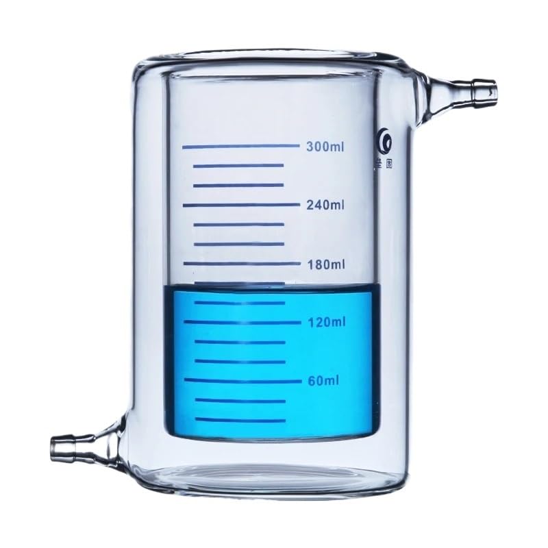 Bécher à double paroi en verre épais résistant à la chaleur, réacteur photocatalytique, équipement de laboratoire photocatalytique(2000ml)