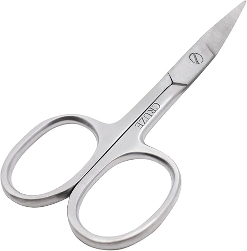Miniatura 3 de CRUZE Tijeras de uñas  Tijeras curvadas extrafinas para cutículas para manicura, pestañas, cejas, uñas de los pies, uñas de los dedos, pelo de la
