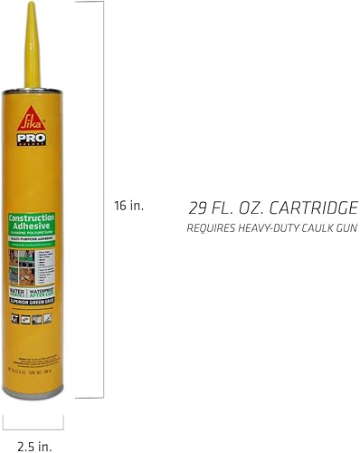 Miniatura 8 de Sika SikaBond Adhesivo de construcción  Calafateo de poliuretano avanzado  Gris  para uso en superficies exteriores  Sumergible en agua y resistente
