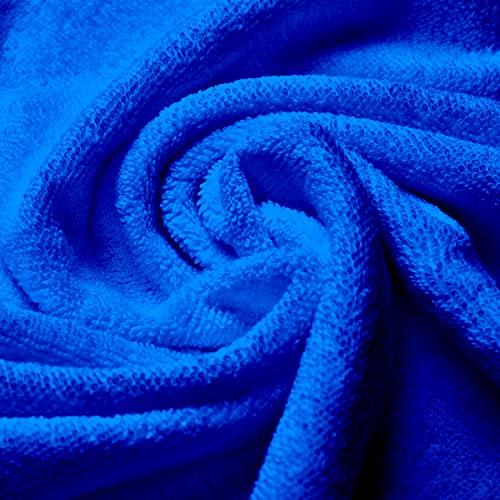 Image of @Home by Nilkamal Extra Absorbent Lightweight Anti Bacterial and Odour Resistant 100% Cotton Solid Hand Towel | Set Includes 4 Hand Towels | Pack of 4 - Onion & Irish Blue - 38 x 58 cm
