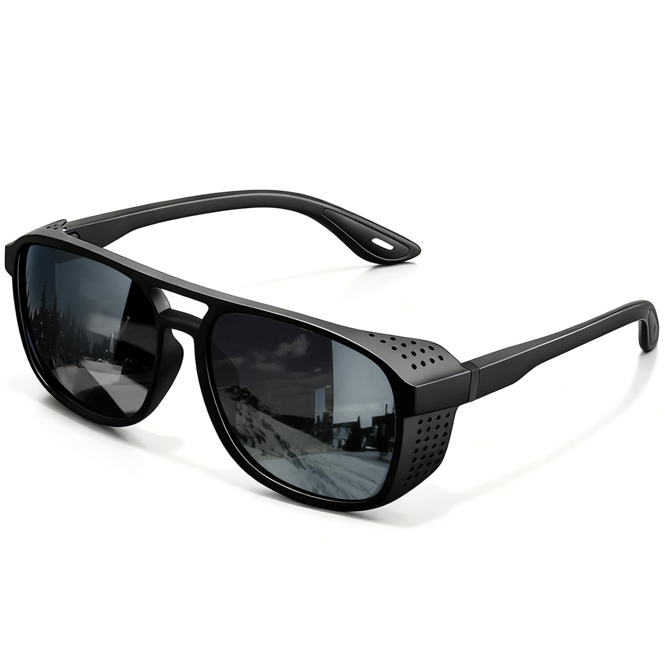 Retro Polarized Sunglasses for Men Women Vintage Lightweight Steampunk Sun Glasses Gothic Goggles UV400 Protection
