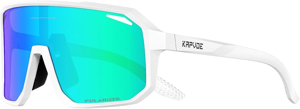 KAPVOE Polarized Cycling Glasses Sports Sunglasses, UV400 Running Fishing Baseball Glasses for Men Women K62