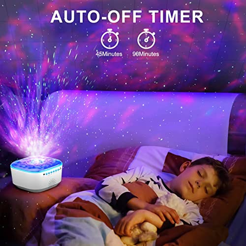 Star Projector Galaxy Light - Star Night Light Projector With Remote Control, Timer, Built-In Speaker, Led Light Projector 8 Lighting For Kids Baby Adults Bedroom/Room Decor/Ceiling/Gift (White) #TOP3