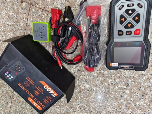 Image of T400 OBD2 Scanner 4 in 1 Car Diagnostic Tool, Code Reader with Live Data, Injector and Relay Tester