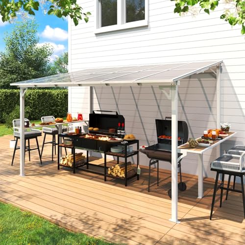 MEISSALIVVE 8x12 Wall-Mounted Grill Gazebo