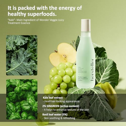 hersteller Wonder Veggie Juicy Treatment Essence 150ml, 5.07 Fl Oz Superfood Kale Leaf Extract Vegan Facial Skin Hydrating Soothing Korean Skincare - Image 6