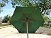 Formosa Covers 9ft Umbrella Replacement Canopy 6 Ribs in Hunter Green (Canopy Only)