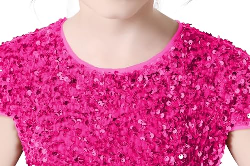 dideyttawl Knee Length Tiered Layered Tulle Flower Girls Dress Velvet Sequin Top Puffy Skirt Junior Bridesmaid Dresses3
