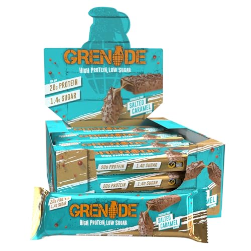 Grenade High Protein Low Sugar Bar - Chocolate Chip Salted Caramel 12 x 60 g