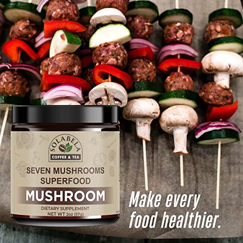 SOLABELA Mushroom Extract Powder - USDA Organic - Lion's Mane, Reishi, Cordyceps, Maitake, Shiitake, Turkey Tail, Chaga - Immunity Supplement - Real Mushrooms, No fillers, 2oz - Image 4
