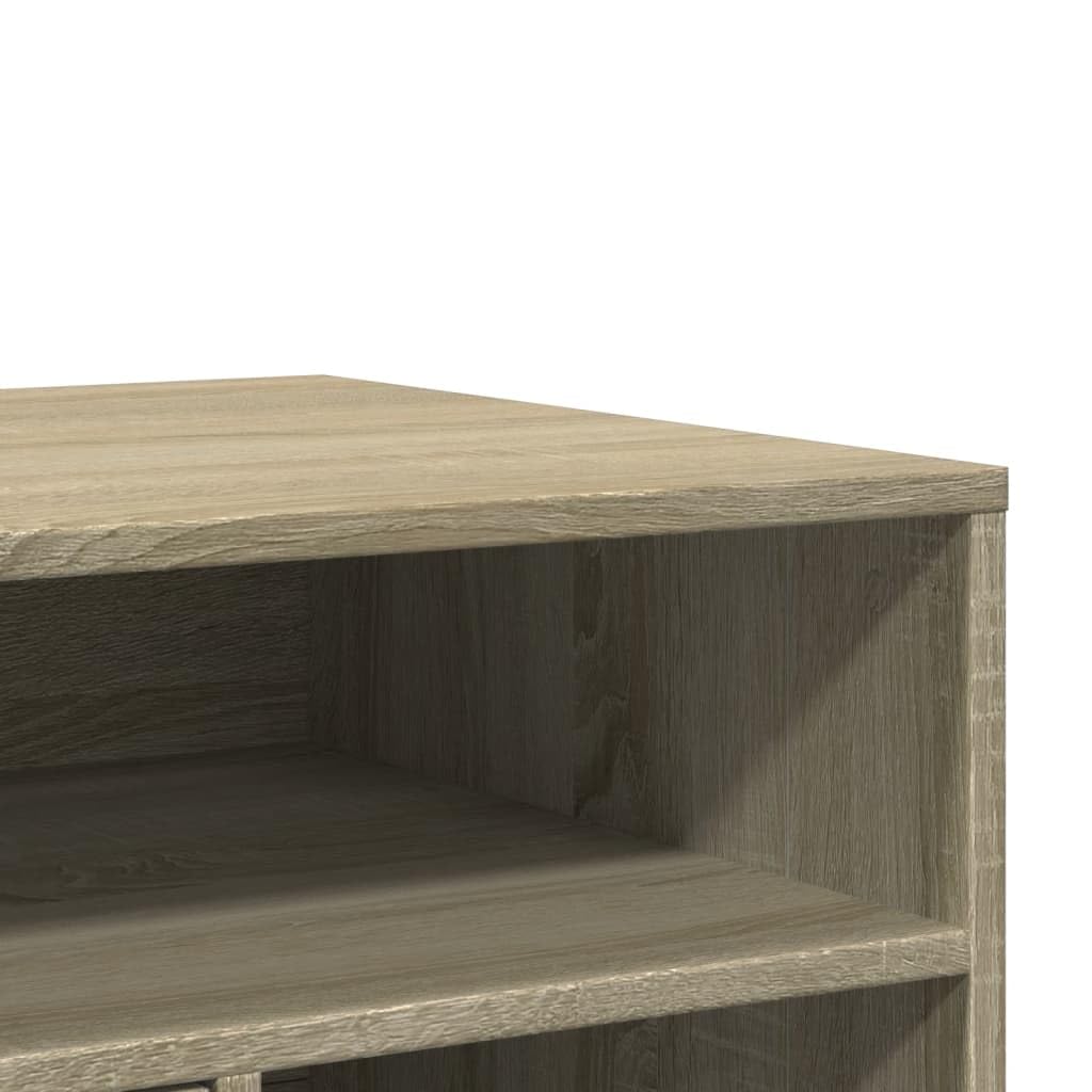 vidaXL Supporto per Stampante con Ruote Rovere Sonoma 60x50x67 cm, Supporto per Computer, Organizer per Stampante, Tavolo da Stampante portaoggetti