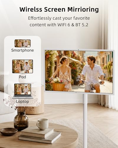 Image of KTC MEGAPAD 32 Inch 4K Smart Portable TV on Wheels,16G+256G Storage, Android OS EDLA Certified, Four 8W Speakers, Built-in Battery&Camera, Voice Remote, UHD Touch Screen with Rolling Stand, A32Q7 Max