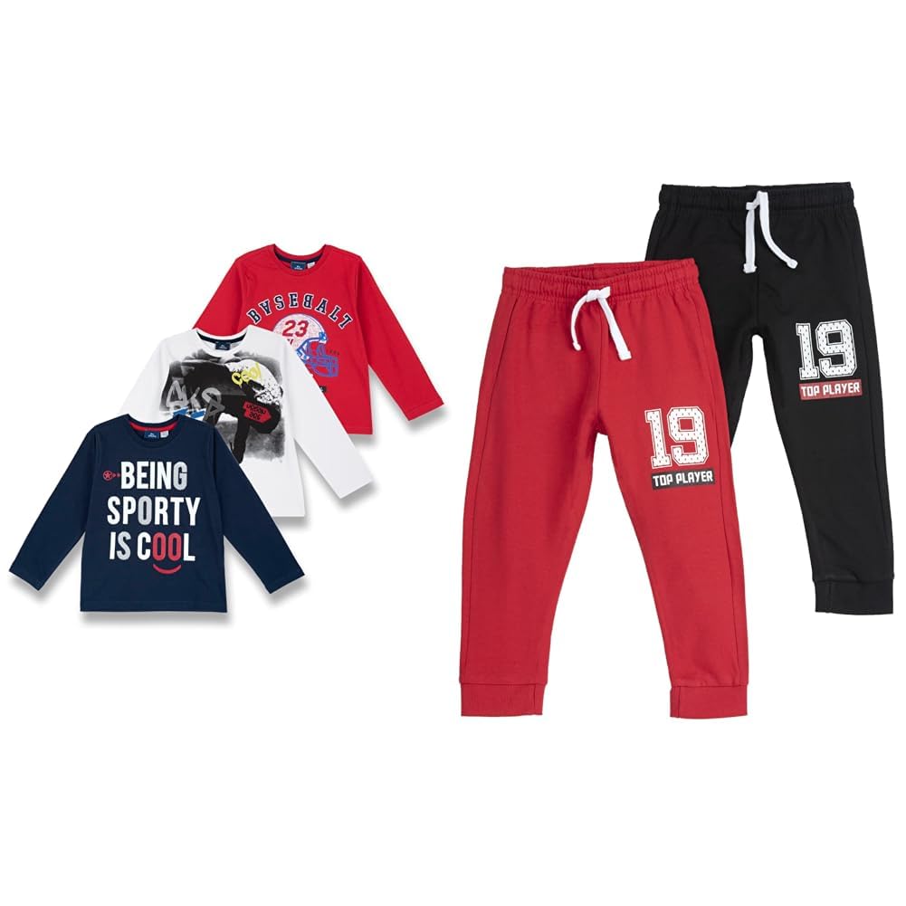 Chicco Conjunto de Camiseta+pantalón Largo - Rojo