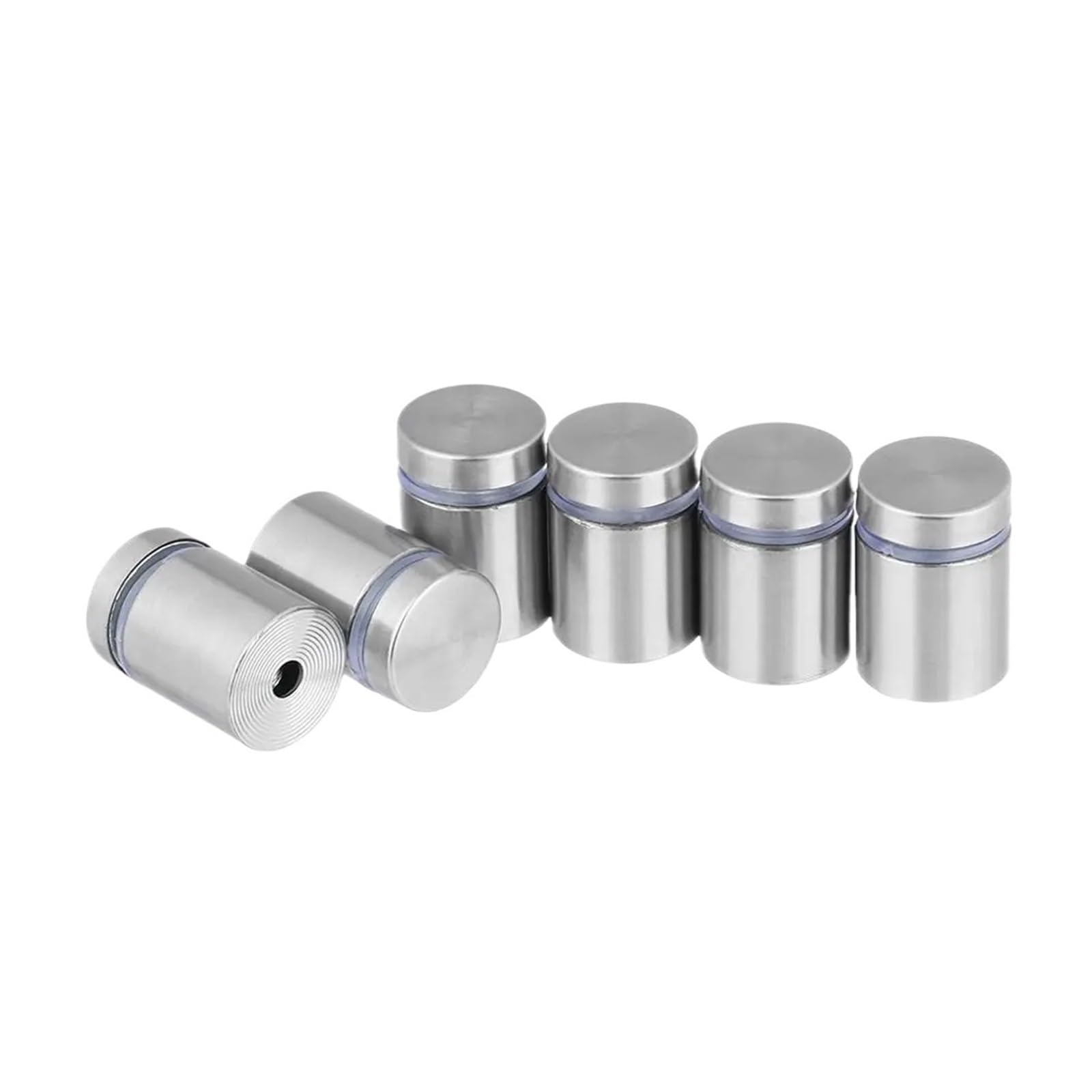 Pernos inoxidables del Soporte, 100 Unidades, Tornillos separadores de señales de Acero Inoxidable de 12x25 mm, adecuados for Fijaciones de separadores for Carteles de Vidrio