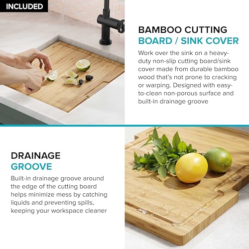 KRAUS Stainless Steel 17 in 16 Gauge Undermount Bar Sink KWU111-17 - image 9