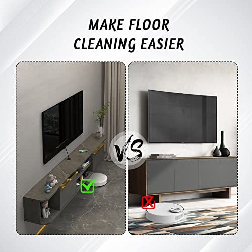 Pmnianhua Floating TV Stand with 2 Drawers,78'' Wall Mounted TV Cabinet,Floating Shelf for Under TV,Floating TV Unit with Stoarage for Bedroom Living Room(Grey) - Image 4