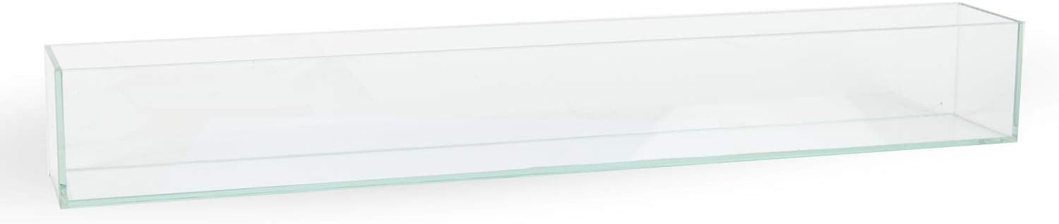 Clear Floral Glass Rectangular Planter 4" H x 4" W x 48" L - Rectangle Vase Vision Glass Pot