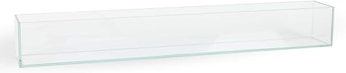 Clear Floral Glass Rectangular Planter 4" H x 4" W x 36" L - Rectangle Vase Vision Glass Pot