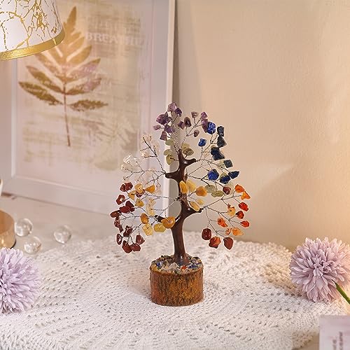 Seven Chakra Tree of Life, Crystals & Stones, Office & Feng Shui Decor, Crystal Gifts for Positive Energy & Good Luck - Image 3