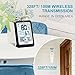 Indoor Outdoor Thermometer Wireless Weather Station, Internal External Thermometer Hygrometer, Home Batteryoperated Temperature Humiditymonitors330 Feet (About 100 Meters) Backlight Display (Black)