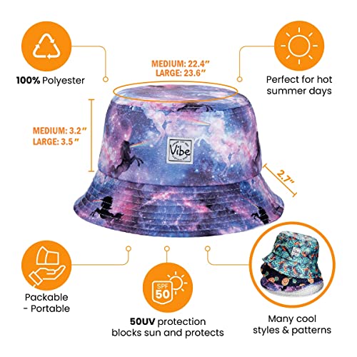 Vibe Festival Gear Bucket Hat Unisex For Men Women Fashion Fishing Hat Cute Fisherman Cap (Space Unicorn) #TOP1