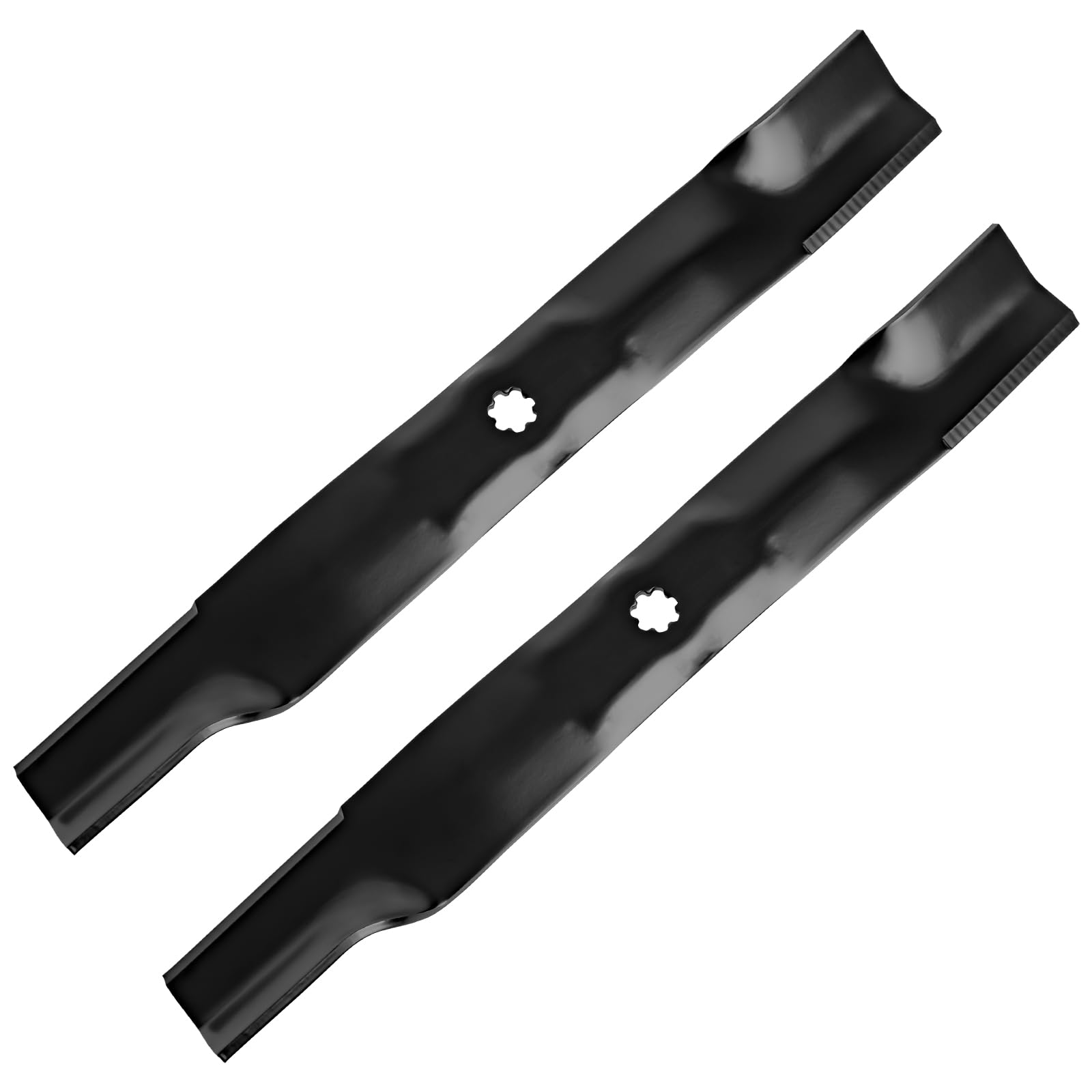 Replacement AM137327 High Lift Blades, Compatible with 42" Cut John Dee re D105 D125 D130 LT150 LA135 Z225 Lawn Mowers, Replaces for AM141032 AM141034 AM141034 M154061 M154062, 2 Pack