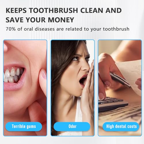 uv-c toothbrush sanitizer case for travel portable sanitizer and holder universal fits electric and manual brush heads smart automatic operation