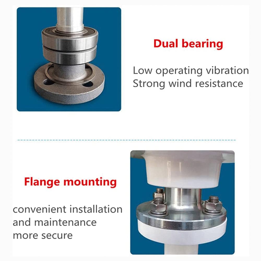 Generatore a turbina eolica ad asse verticale da 1000 W - Kit a magneti permanenti a 5 lame per sistema ibrido solare eolico da 24 V - Soluzione efficiente per l'energia rinnovabile