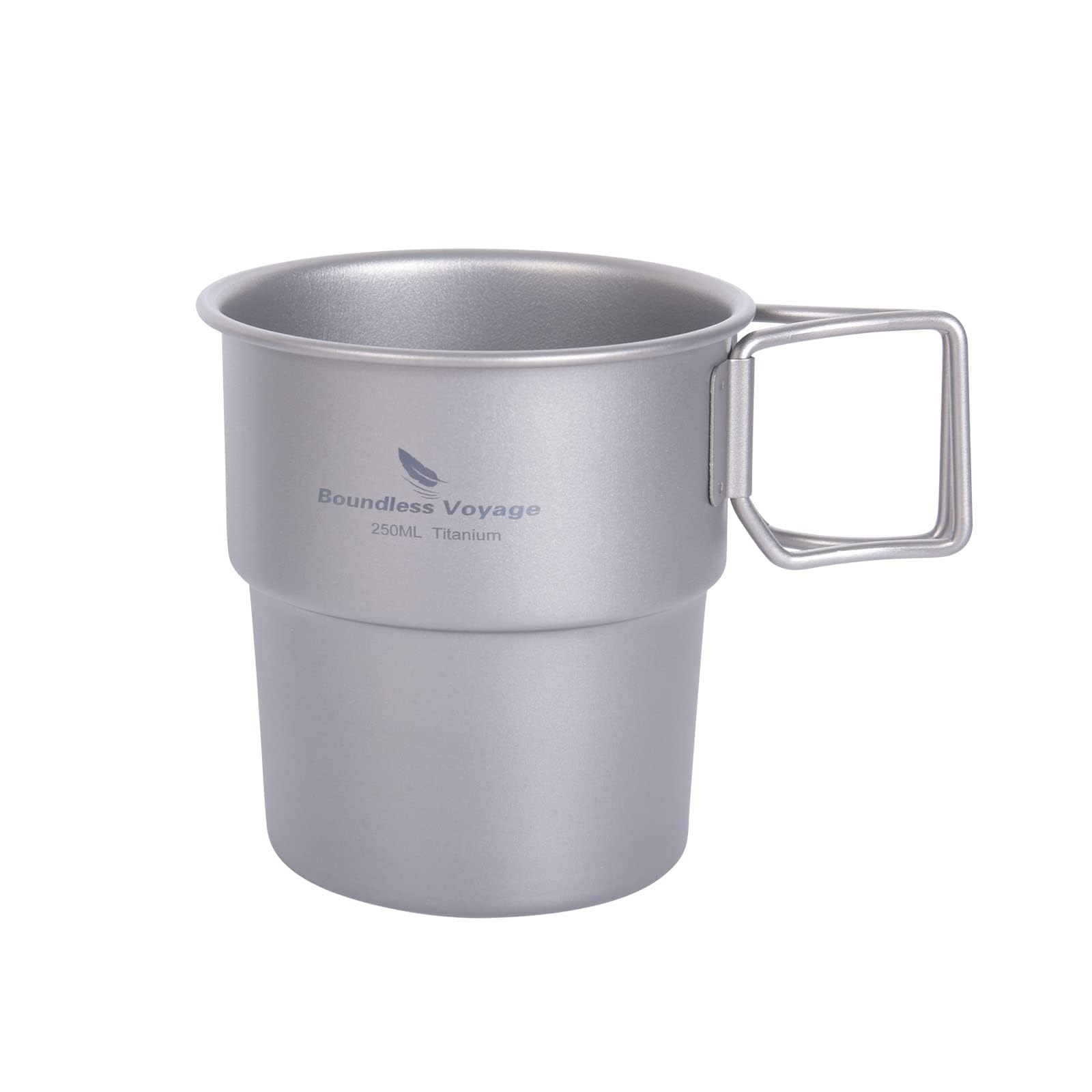 Tasse à café en titane de 250 ml Boundless Voyage légère pour sac à dos de rando