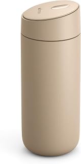 Fellow Carter Slide 16 oz Ceramic Lined Travel Coffee Mug, Sand Dune