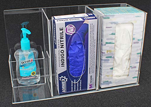 Respiratory Sanitation Station w/ 3 compartments and Wall Mounting Holes