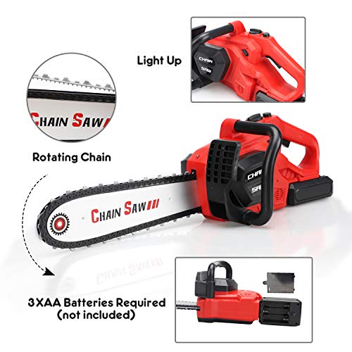 STEAM Life Kids Tool Set Electric Toy Chainsaw Costume - Kids Construction Toys Tools Costume Includes Kid's Hard Hat, Goggles, Battery Powered Chain Saw - Pretend Play Toy Tools for Boys and Girls