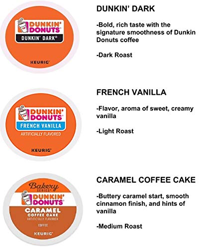 Variety Pack Of Dunkin Donuts Coffee K Cups For All Keurig K Cup Brewers - (6 Flavors, No Decaf, 4 K Cups Each Flavor, Total Of 24 K Cups) #TOP4