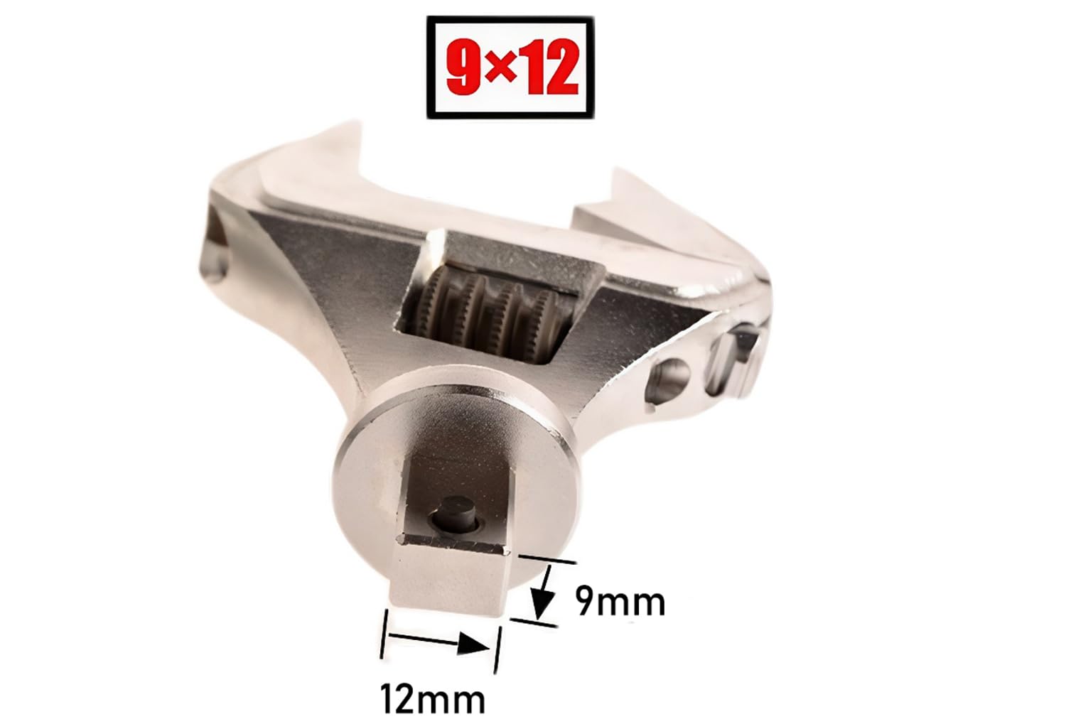 ThreeH Adaptador de llave dinamométrica ajustable, adaptador de llave de extremo abierto, 9 x 12 mm, unidad cuadrada de 0-32 mm, herramienta de torsión de precisión de longitud abierta