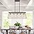 Tarentlight 33" Farmhouse Rectangular Chandelier, Adjustable Height 5-Lights Kitchen Island Lighting, Openwork Engraved Grid Light Fixture Pendant for Dining Room Pool Table,Oak+Matte Black Finish