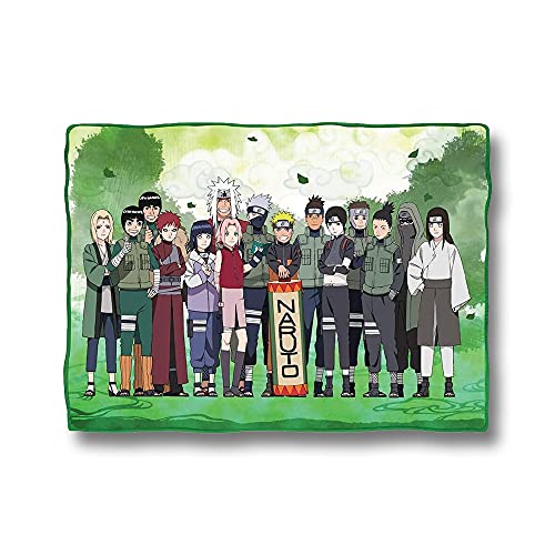 JUST FUNKY Naruto Shippuden Fleece Throw Blanket | 45 x 60 inches | Featuring Leaf Village Ninja | Bed Couch Blanket | Room Décor | Naruto Blanket | Collection | Officially Licensed