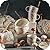 Corona Dinnerware Set 16–piece, Plates Bowls and Mugs Set, Ceramic Sets for 4, Microwave and Dishwasher Safe, Ziba Mushrooms Inspired Design